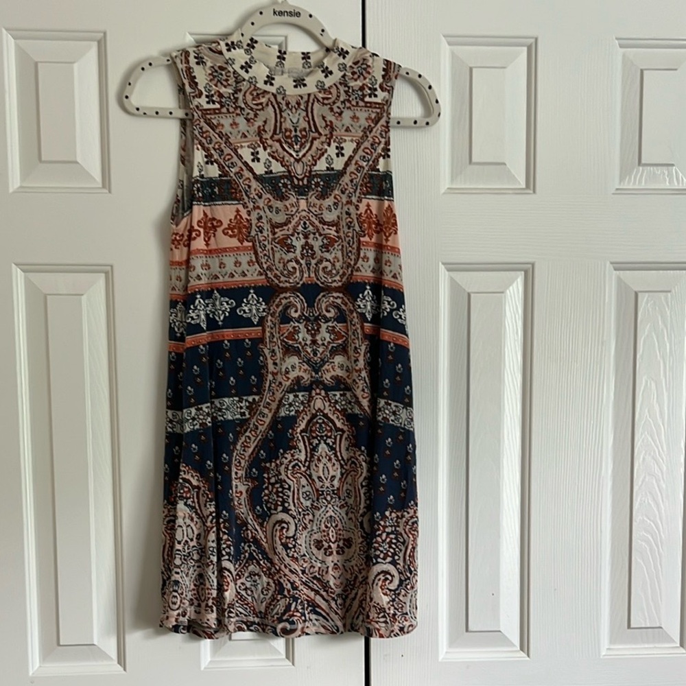 O'Neill Blue and Cream Sleeveless Sundress